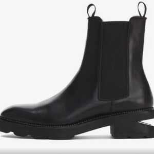 Alexander Wang Andy Black Box Boots - Black Leather Chelsea Boots